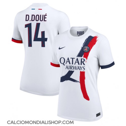 Maglie da calcio Paris Saint-Germain Desire Doue #14 Seconda Maglia Femminile 2024-25 Manica Corta